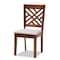 Baxton Studio Lilly Grey Upholstered and Walnut Wood 5-Piece Dining Set 169-9881-10895 - alternate 6